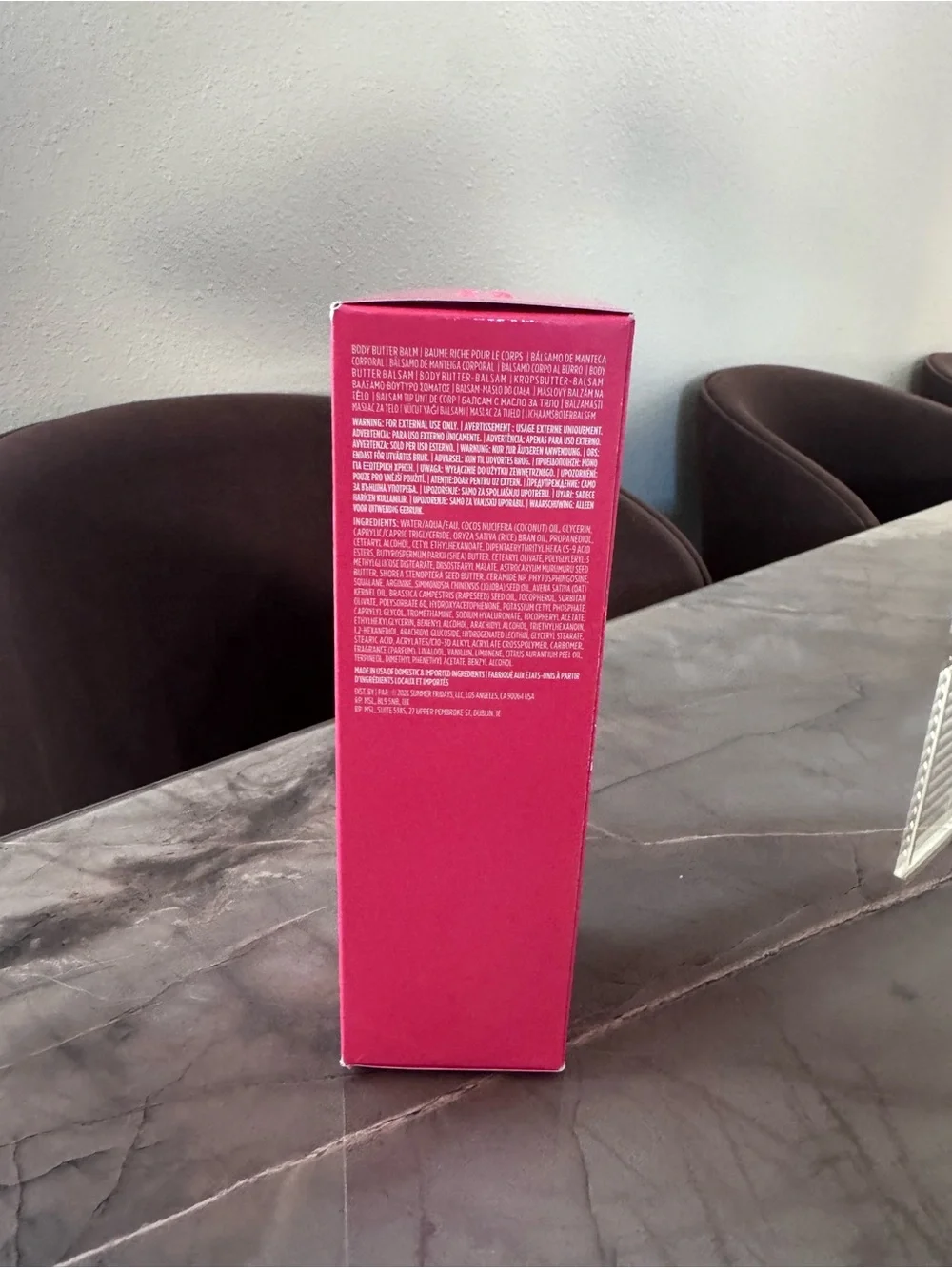 Summer Fridays Body Butter Balm Pink Guava Rich Body Cream with Hyaluronic Acid
